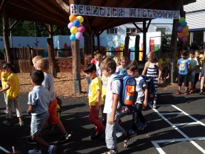 Auf dem Weg ins Klassenzimmer