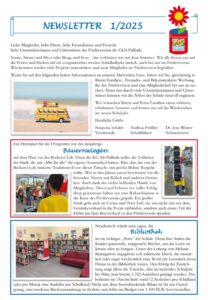 1. Seite des Newsletters