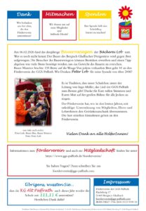 2. Seite Newsletter vom Förderverein