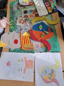 Halbfertige Picassomaske